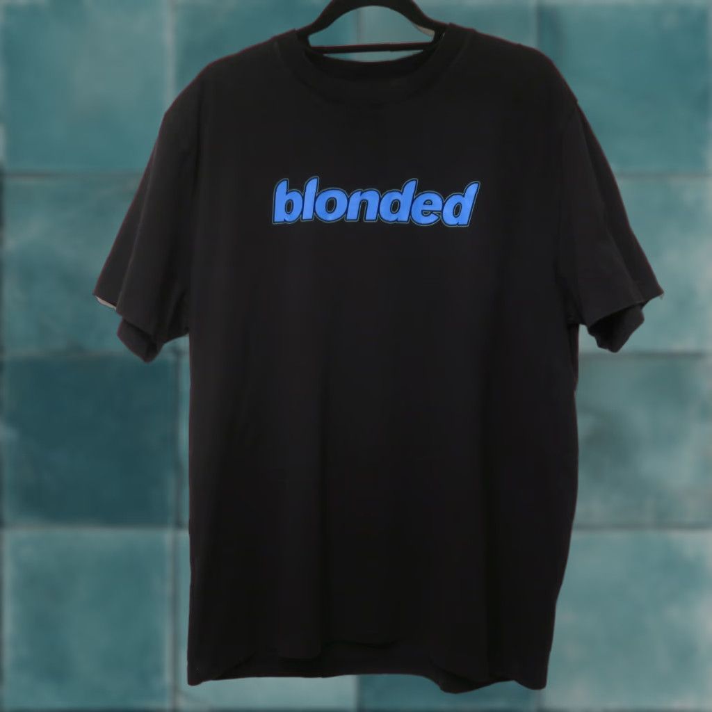 Logo 7 Offical Frank Ocean Blonded Logo T Shirt Black Blue Large L Shirt Tee Mens