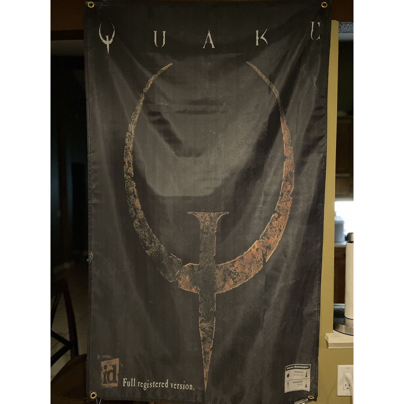 Other Quake 5ft Flag Pc 1996 Id Software Banner Poster