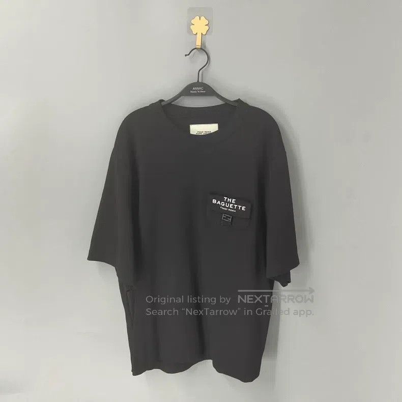 Fendi Black Pocket Slogan Logo Short Sleeve T-Shirts, Hoodie, Sweatshirt | FlexRushtees.com