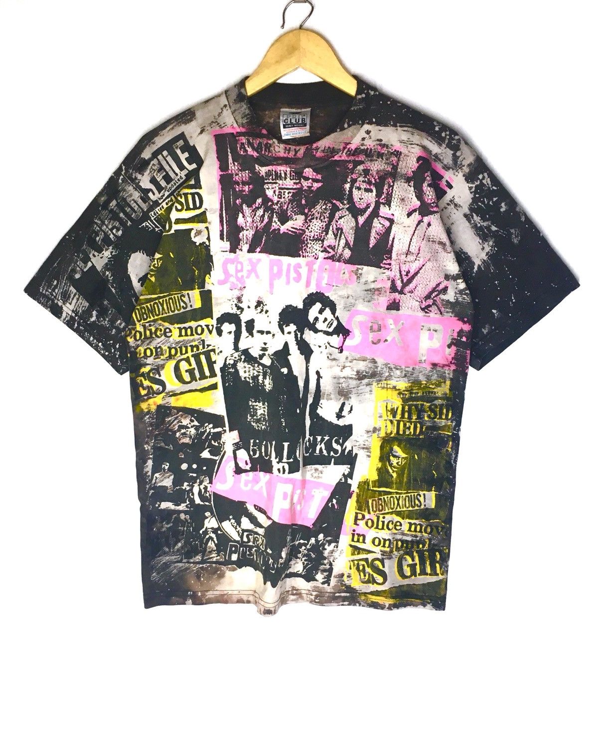 Band Tees Rare Design Bootleg Band Sex Pistols Acid Wash T Shirt 2000s Hoodie, Sweatshirt | FlexRushtees.com