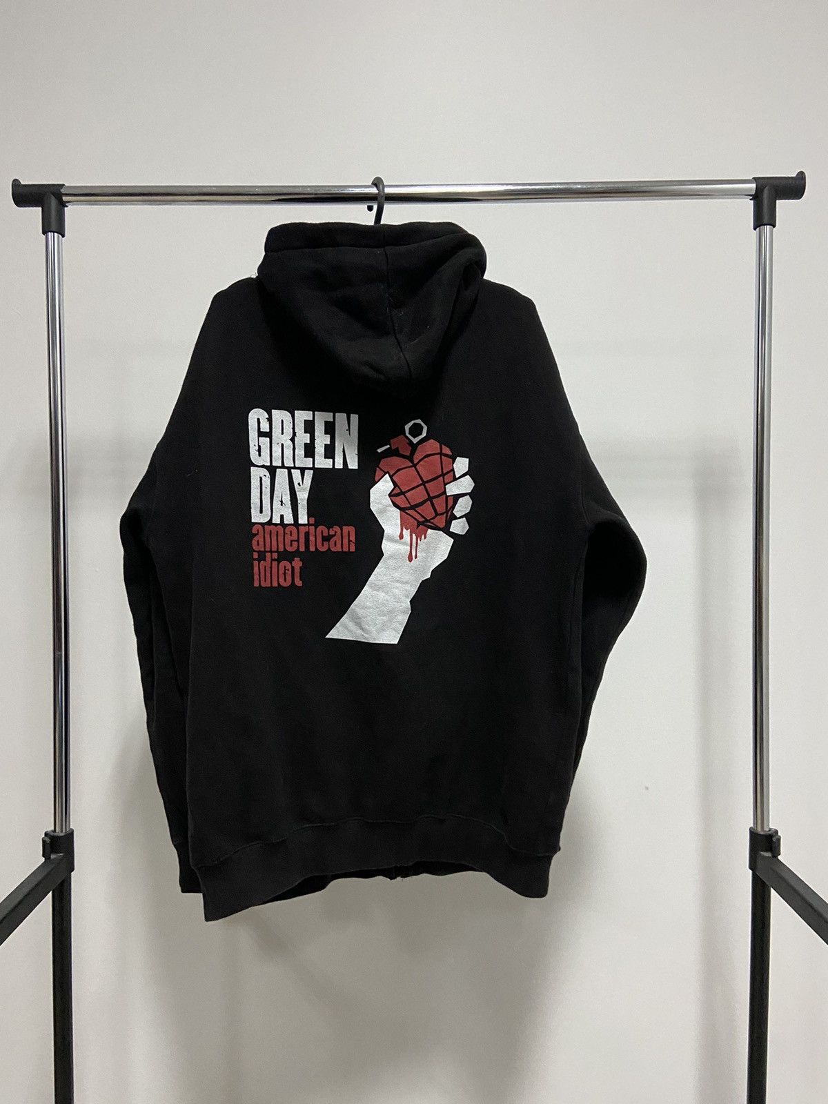 Green Day Vintage Zip Hoodie American Idiot T-Shirts, Sweatshirt | FlexRushtees.com