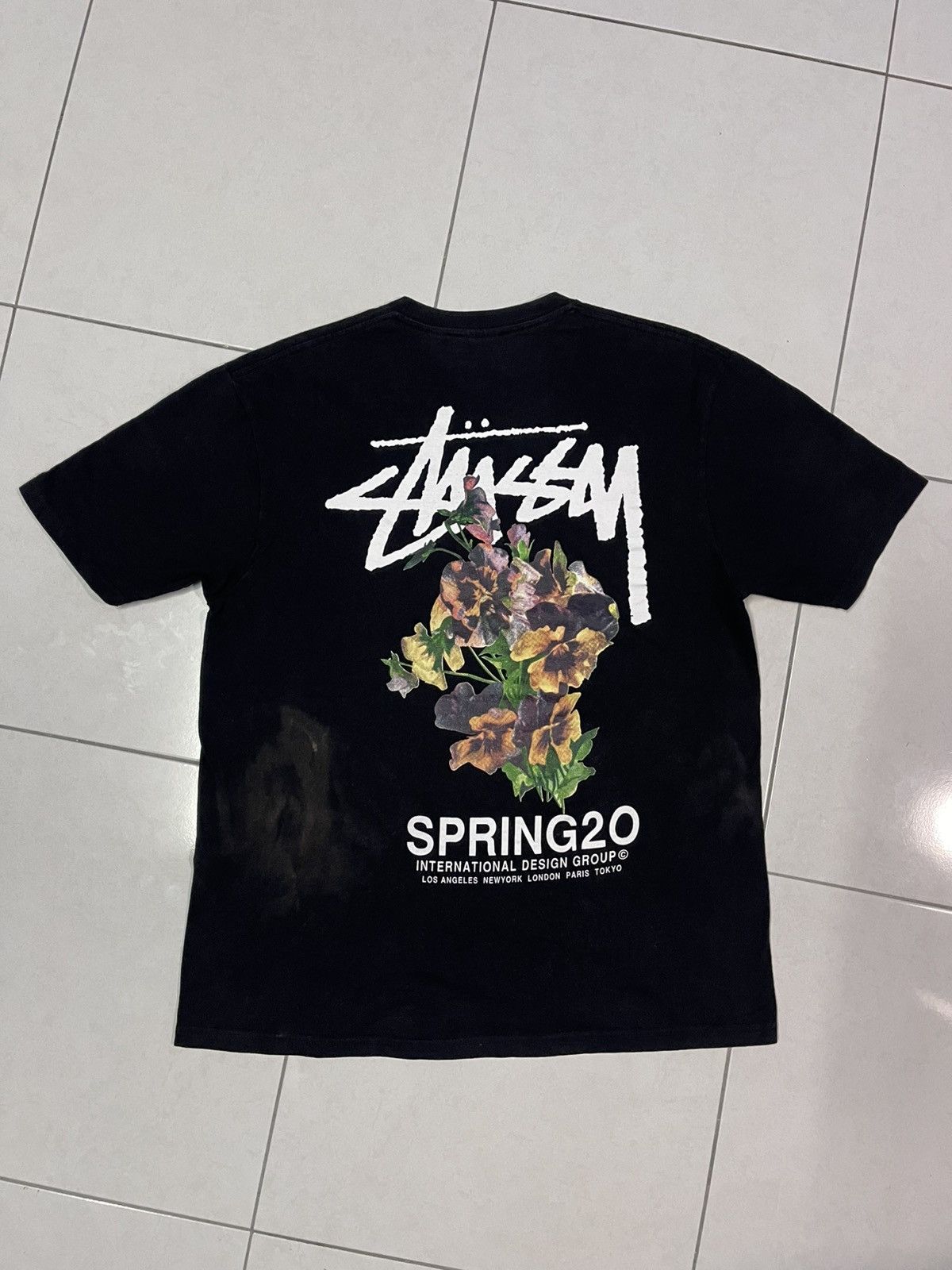 Vintage Stussy Bouquet Floral Spring 2020 Tee Very Rare Hoodie, Sweatshirt | FlexRushtees.com