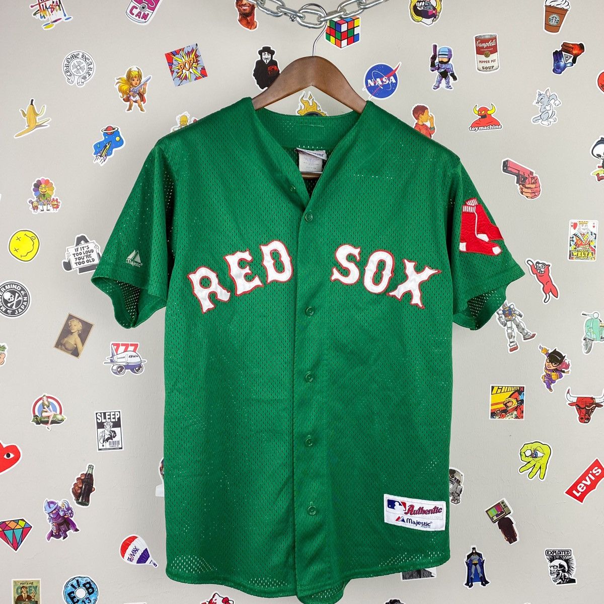 Vintage Majestic Boston Red Sox Green Mesh Jersey T-Shirts, Hoodie, Sweatshirt | FlexRushtees.com