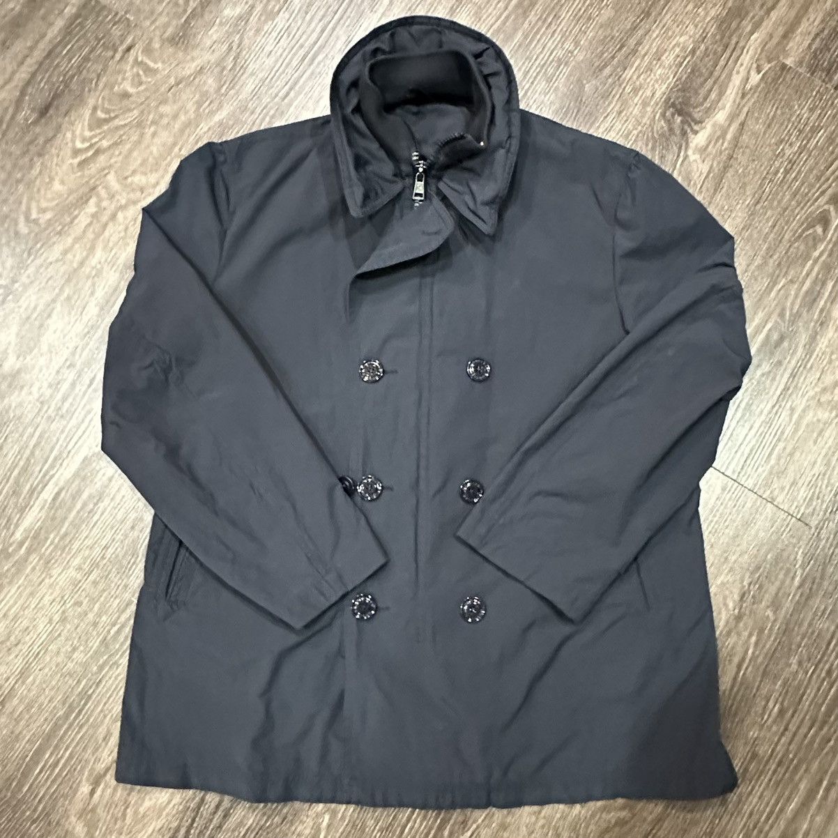 Palm Angels Moncler Gobert Giubbotto Navy Men S Dbl Breasted Size 6