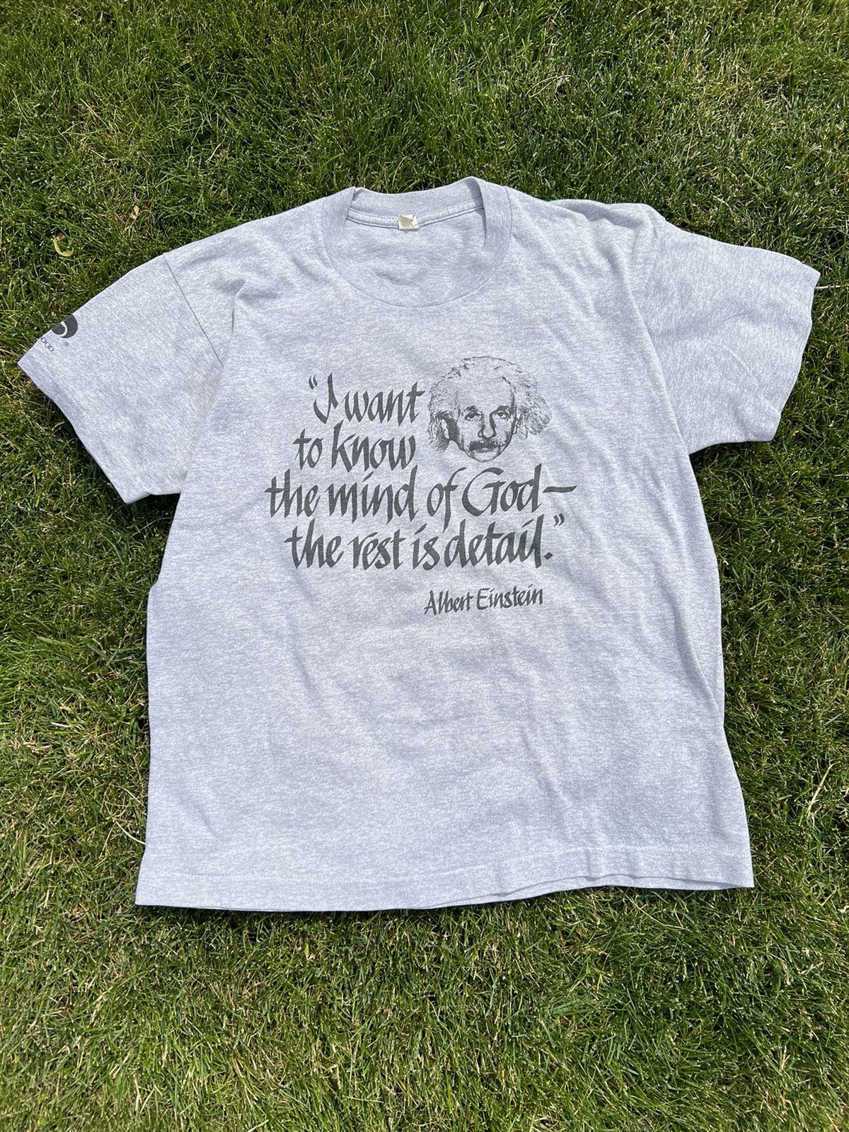 Vintage 80s Albert Einstein Quote Tee Hoodie, Sweatshirt | FlexRushtees.com