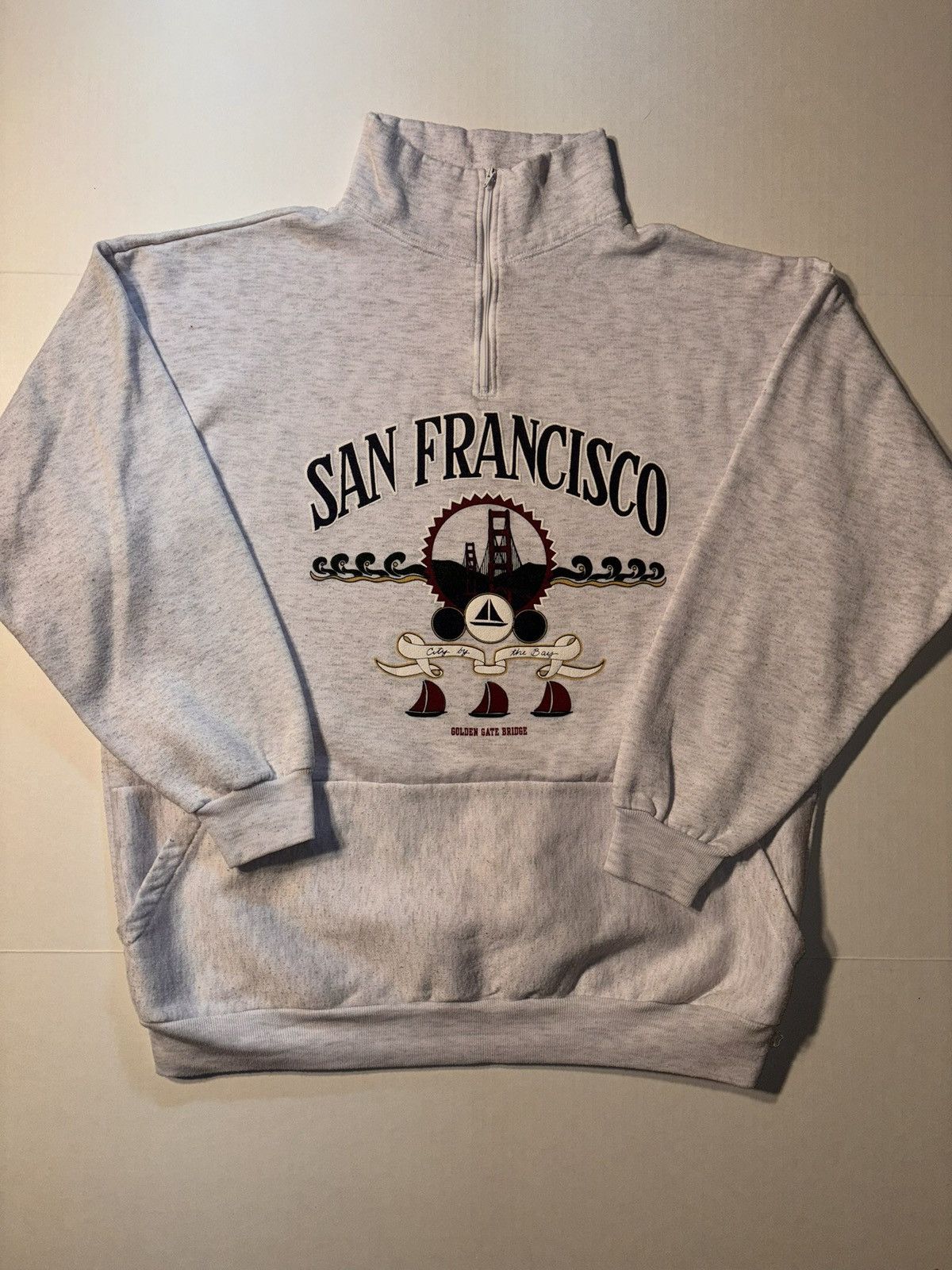 Tultex San Francisco California Golden Gate Usa 90 S Quater Zip Xl