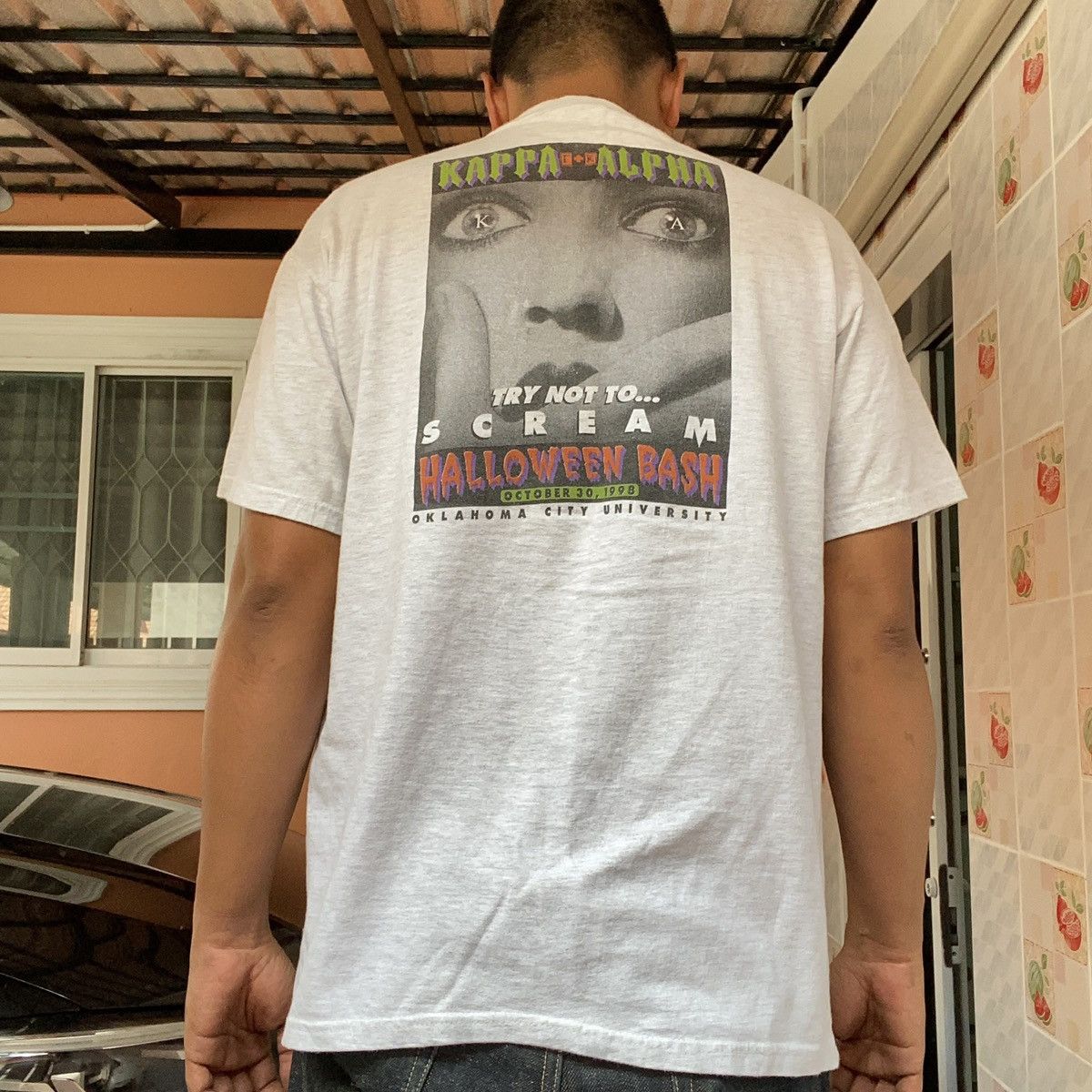 Vintage 90s Scream Kappa Alpha Halloween Bash Iii T-Shirts, Hoodie, Sweatshirt | FlexRushtees.com
