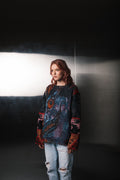 Yohji Yamamoto Closeknit Death Note Tapestry Knit Sweater