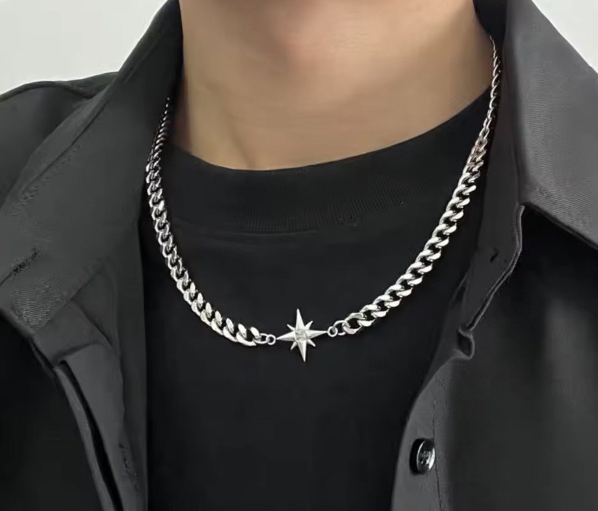 Japanese Brand Star Cuban Chain Necklace