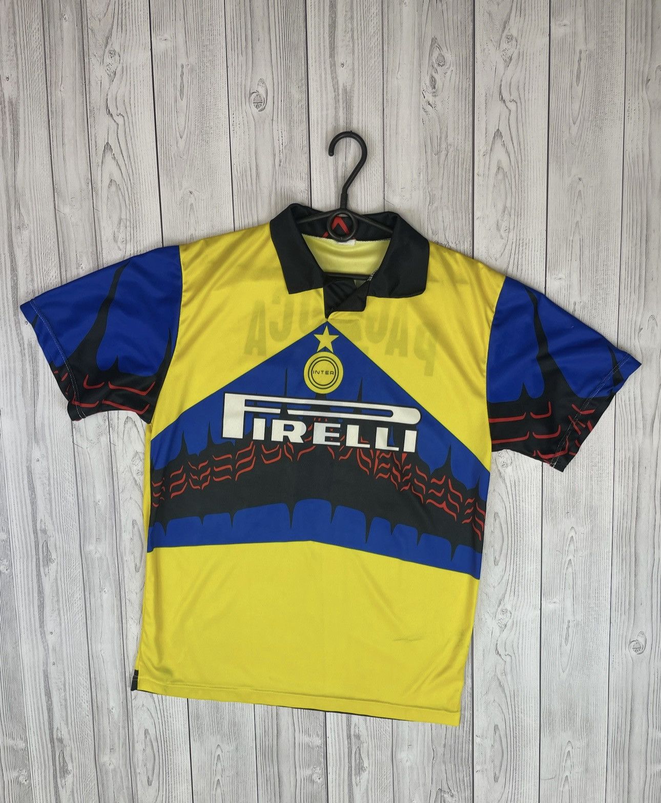 Vintage 1 Pagliuca Inter Soccer Tee Rare Size S Yellow Hoodie, Sweatshirt | FlexRushtees.com