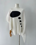 Pleats Please Issey Miyake White Dialog Box Pleated Blouse