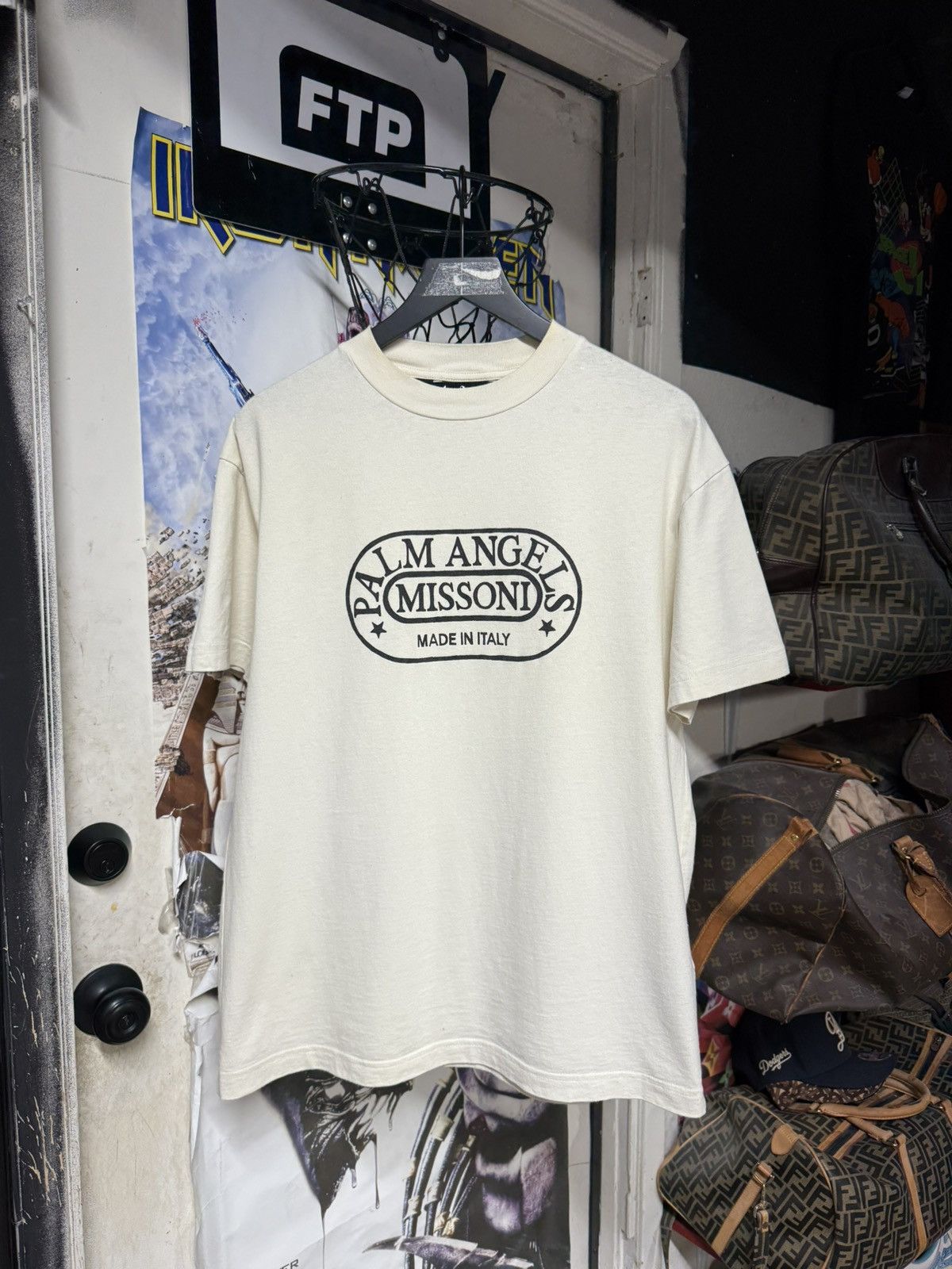 Angels Palm Angels Missoni T Shirt Spellout Logo Tee Medium Hoodie, Sweatshirt | FlexRushtees.com