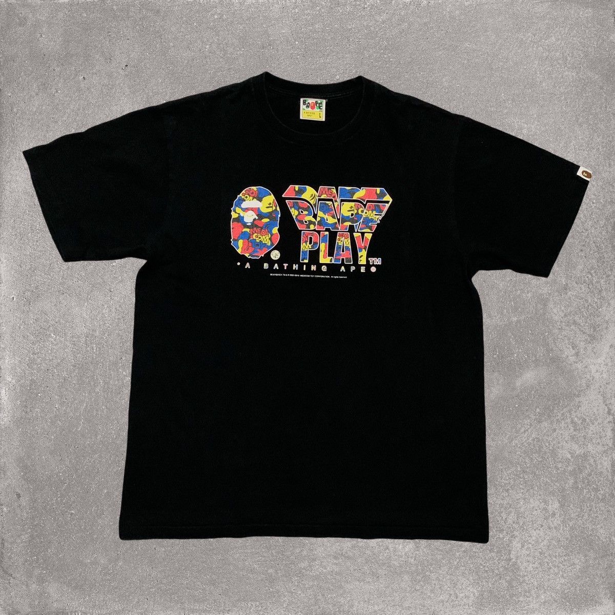 Bape Large Bearbrick Medicom Play Black Tee A Bathing 2019 Hoodie, Sweatshirt | FlexRushtees.com
