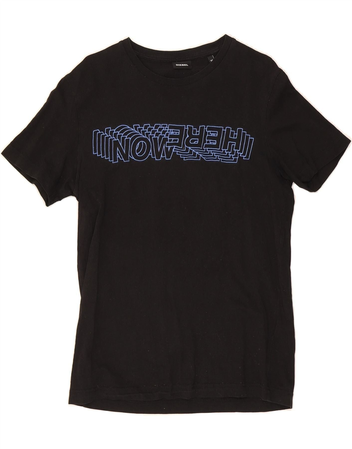 Diesel Womens Graphic T Shirt Top Uk 14 Medium Black Cotton Hoodie, Sweatshirt | FlexRushtees.com