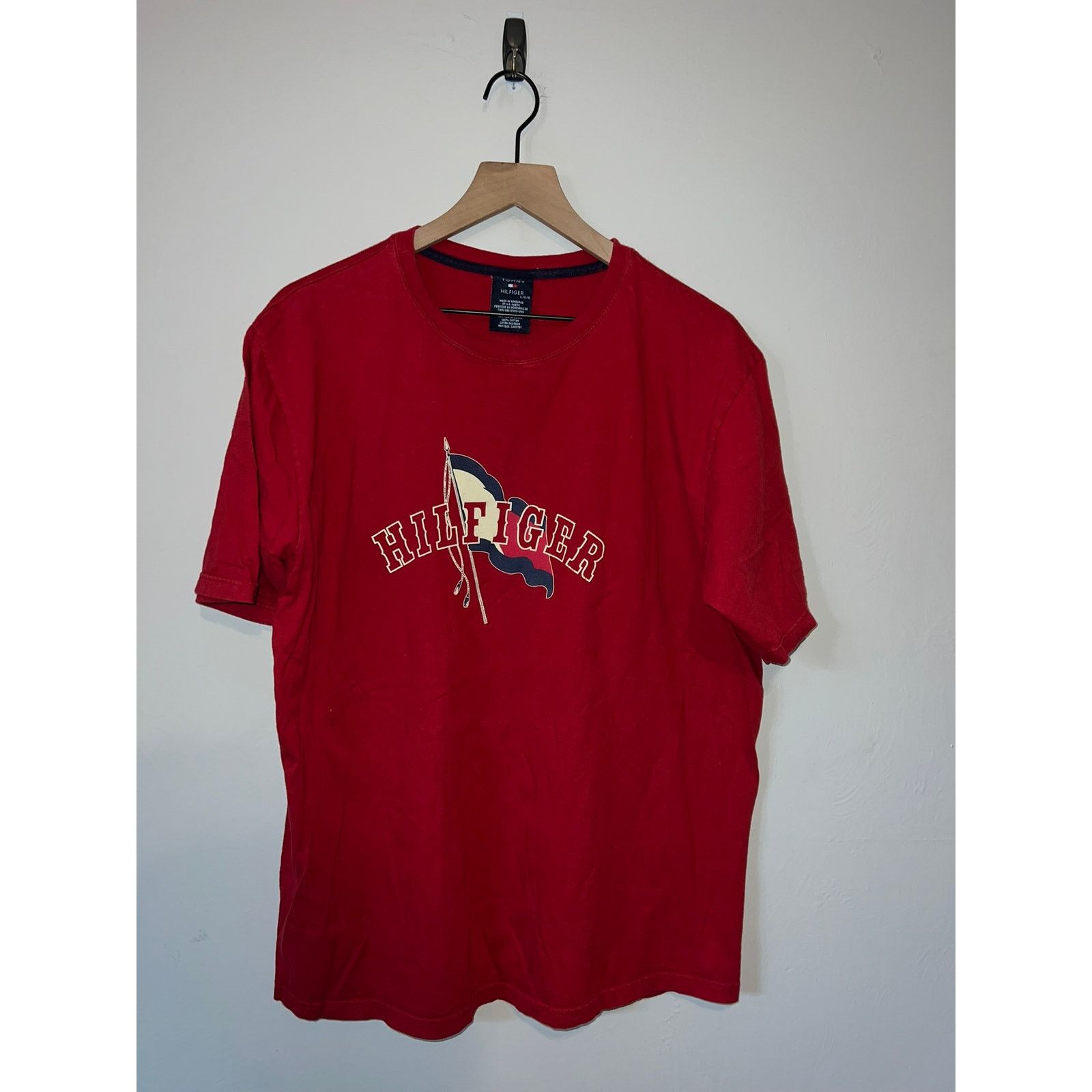 Hilfiger Y2k Tommy Hilfiger Red Shirt Tommy Classics Tee 2000s Large