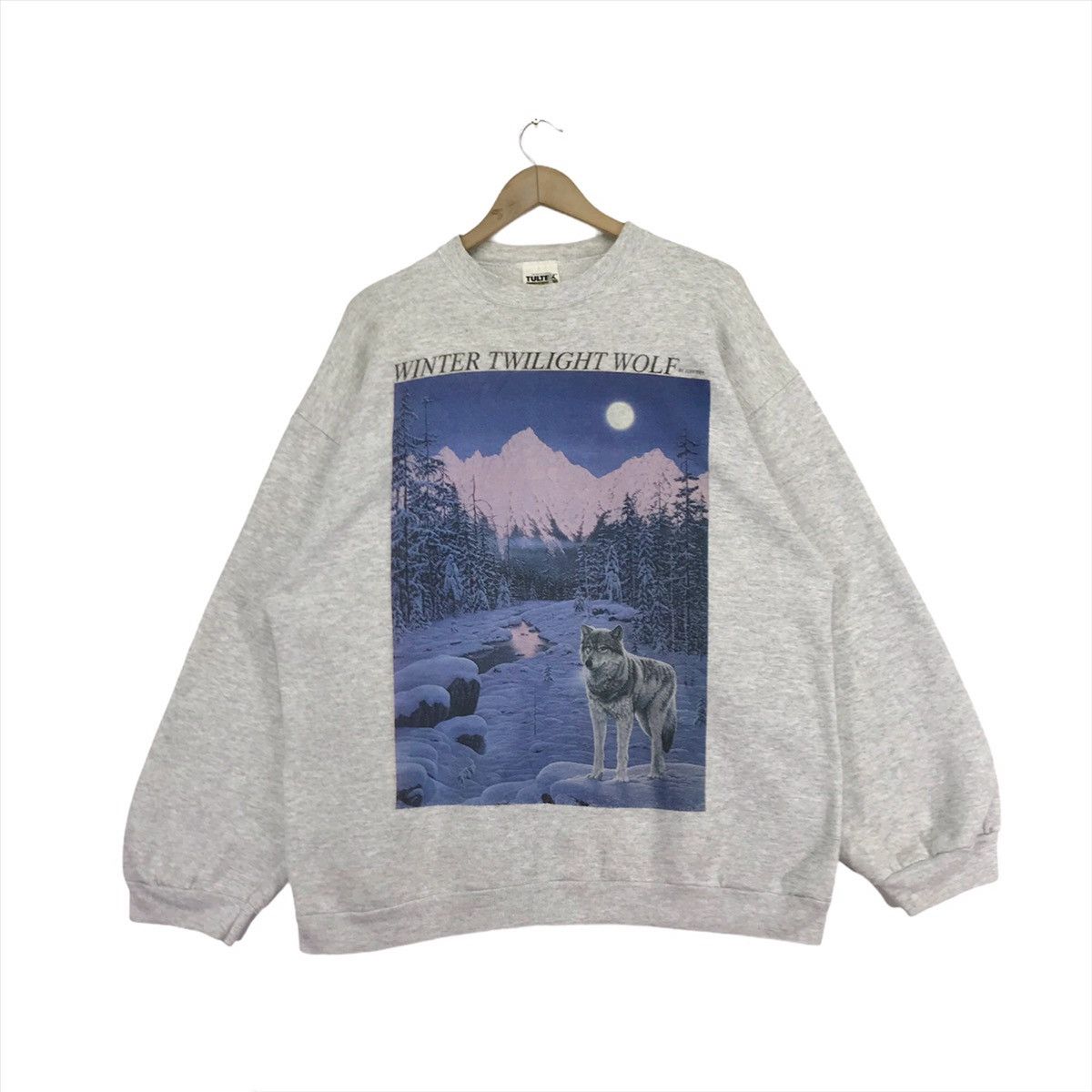 Vintage 90 S Winter Twilight Wolf Sweatshirt Jeff Tift T-Shirts, Hoodie | FlexRushtees.com
