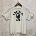 Bape College Logo Space Camo T Shirt
