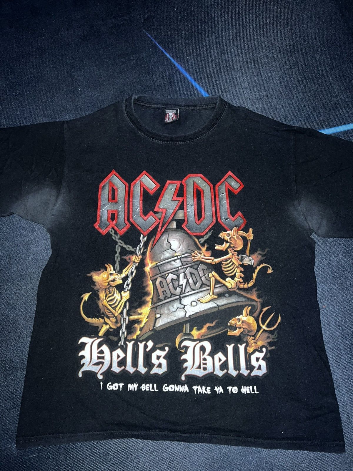 Band Tees Early 2000s Acdc T Shirt Hells Bells