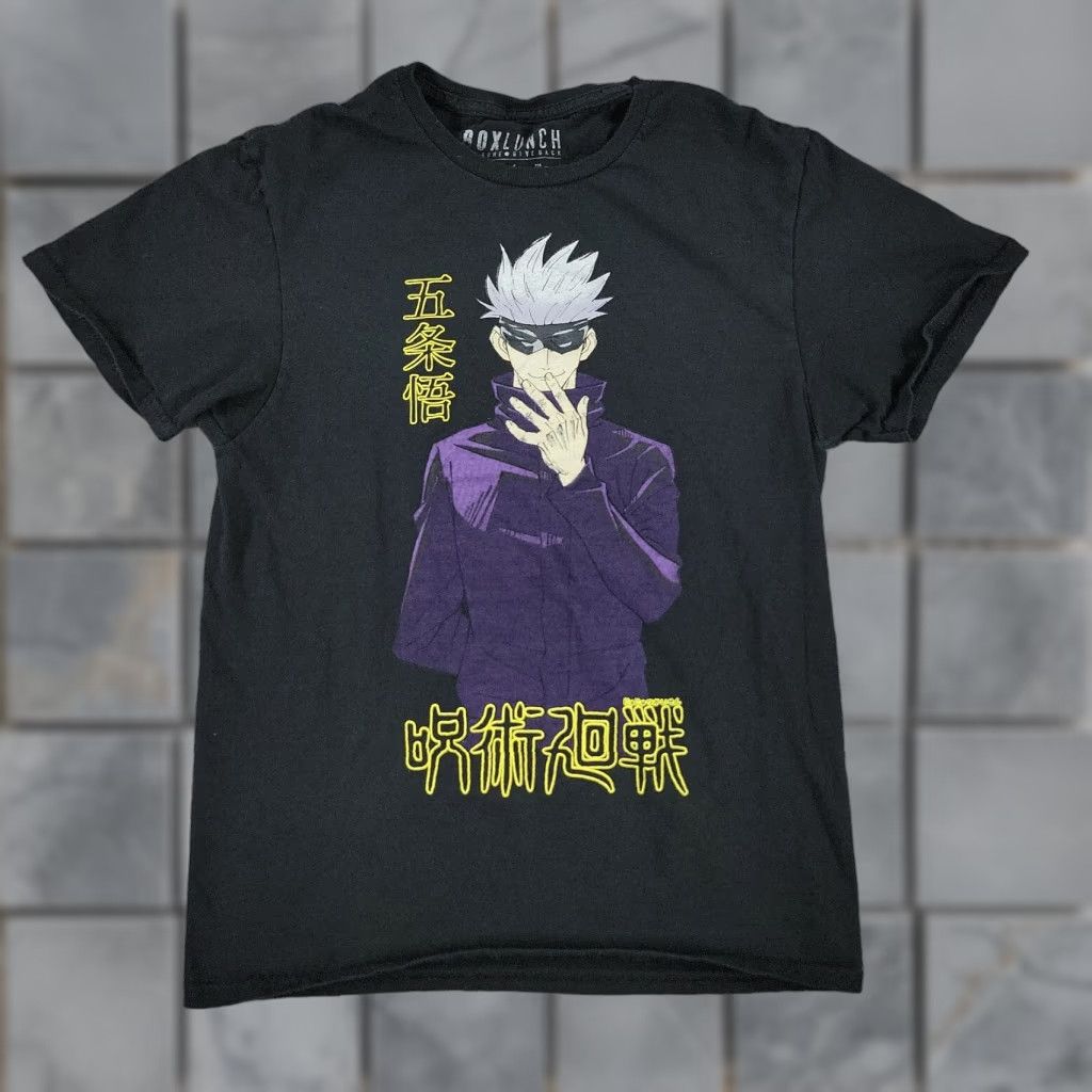 Vintage Jujutsu Kaisen Anime Graphic T Shirt Men S Small Black Short Sleeve Crew Neck