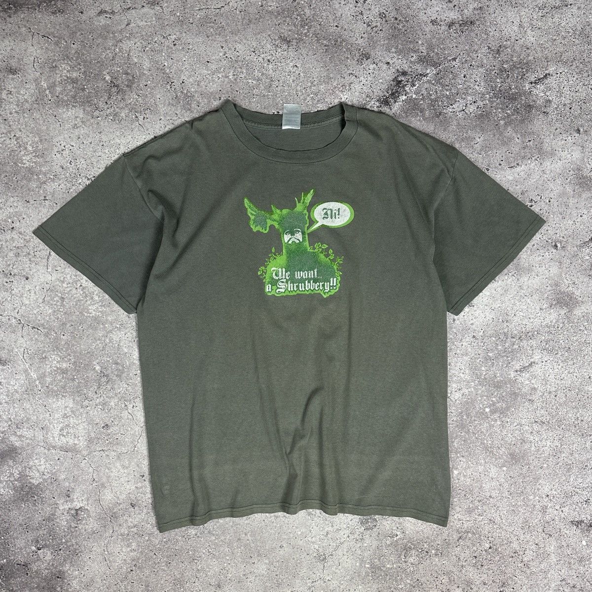 Vintage 90s Monty Python Holy Grail We Want A Shrubbery Tee Hoodie, Sweatshirt | FlexRushtees.com