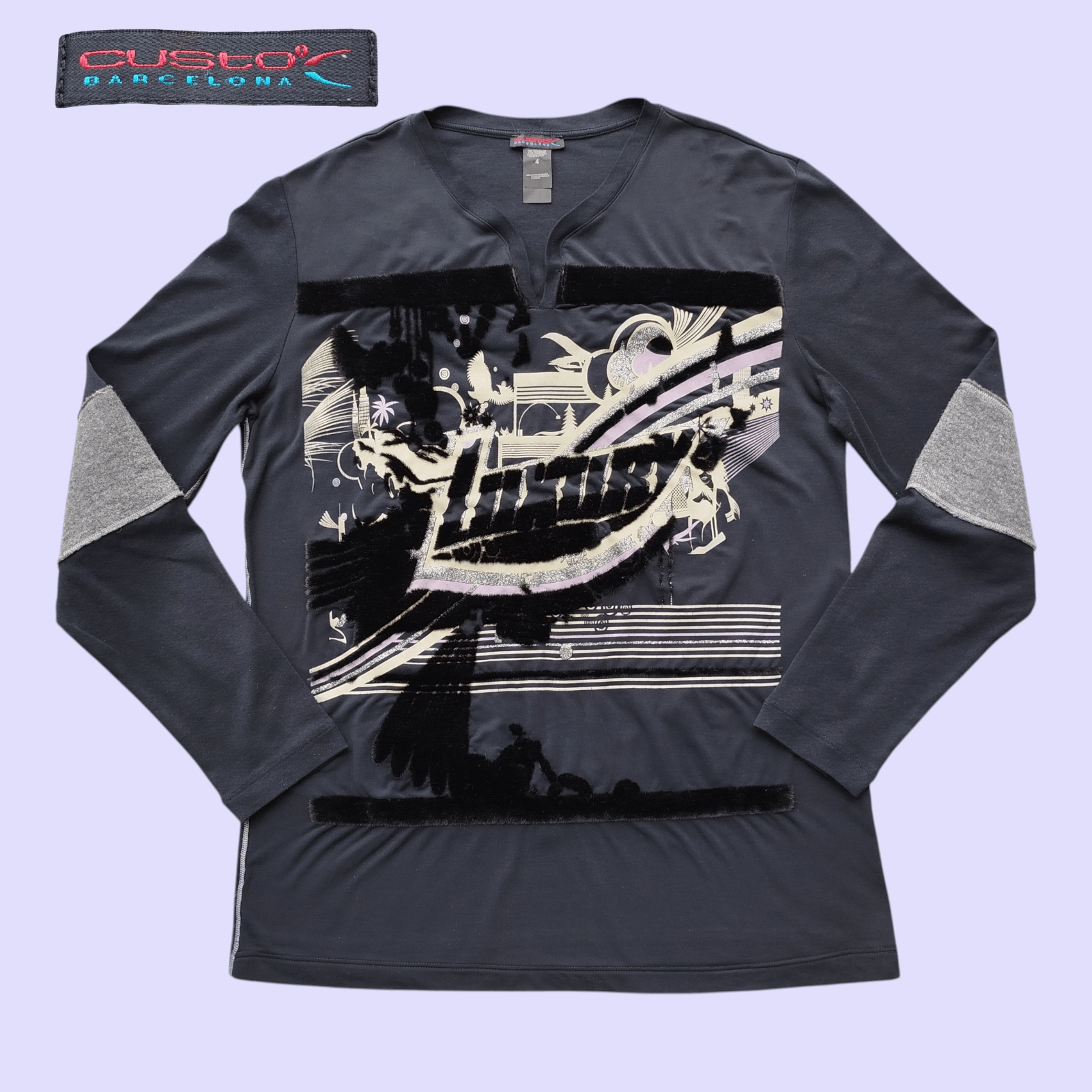 Barcelona Custo Barcelona T Shirt Long Sleeve Cotton Vintage Y2k