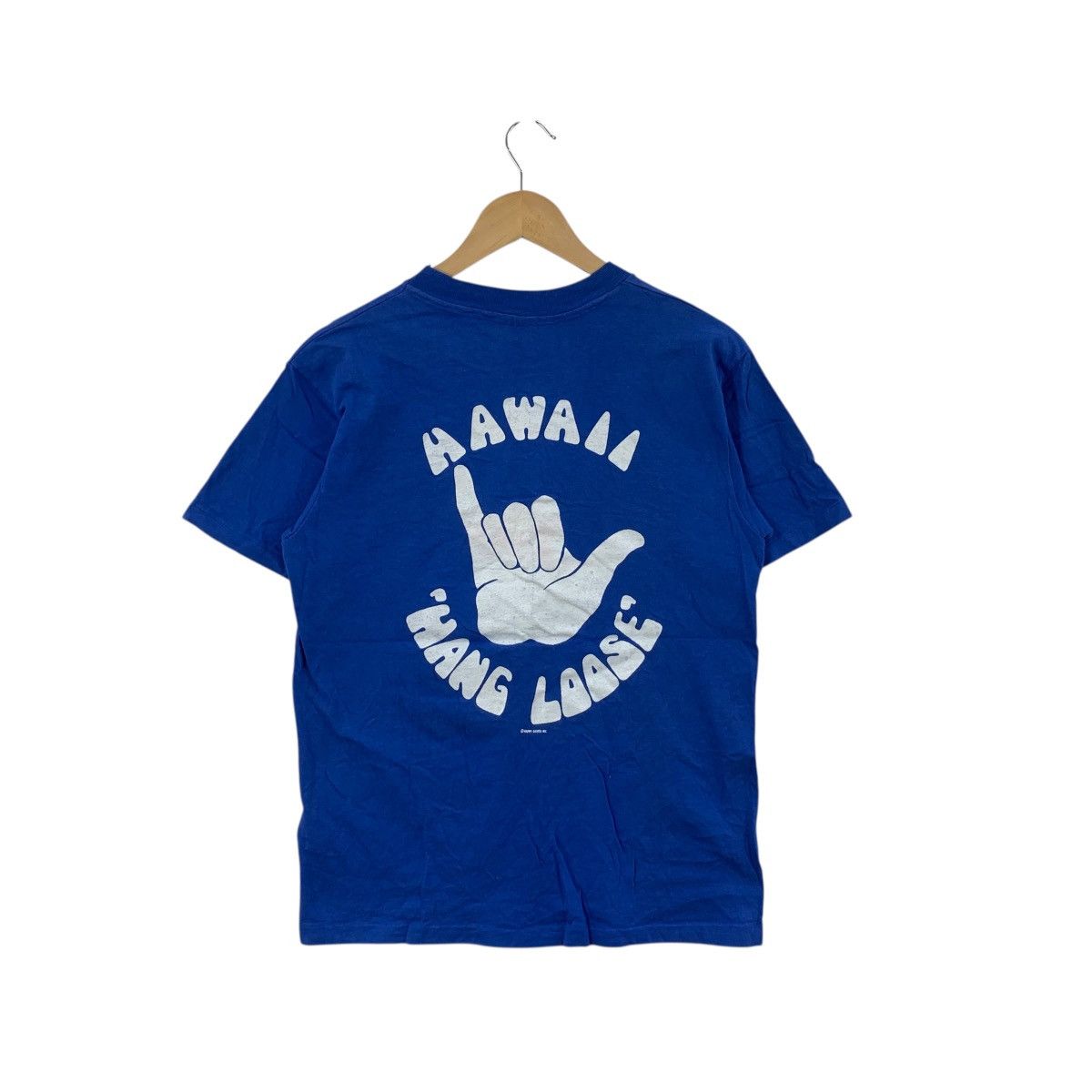 Vintage 90s Hawaii Hang Loose Surf Beach Tee Shirt Top Hand