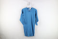 Vintage 60s 70s Cotton Knit Football Jersey T Shirt Blue Usa