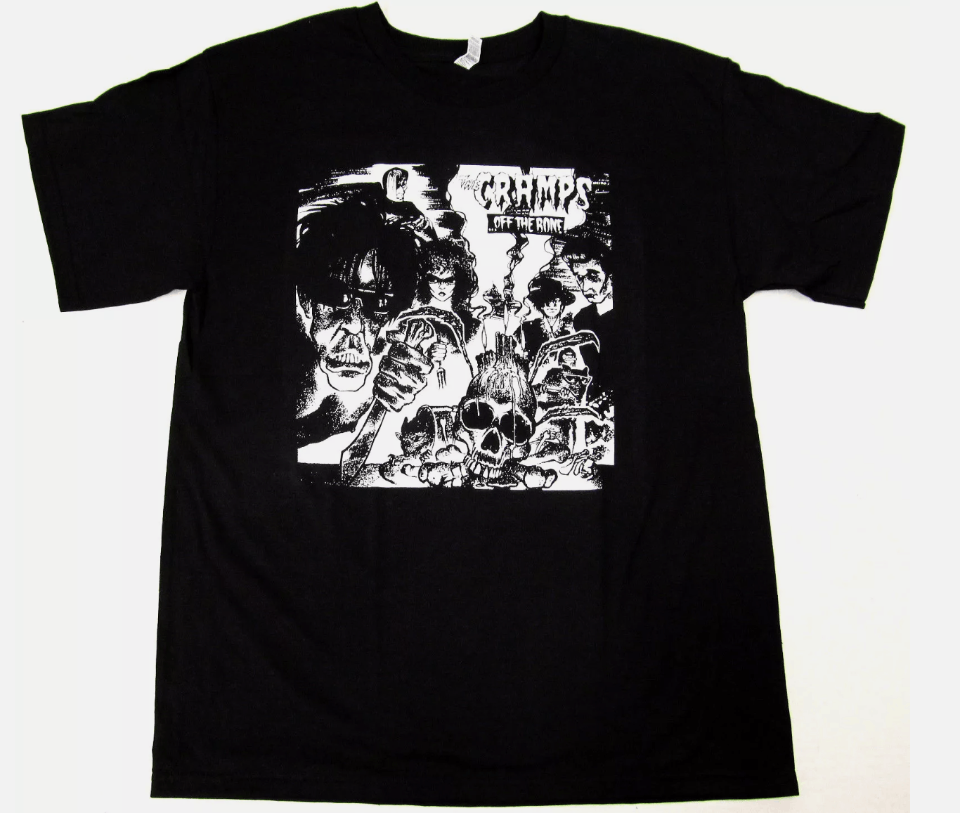 Band Tees The Cramps Band Off The Bone T Shirt Punk Rock Tee Hoodie, Sweatshirt | FlexRushtees.com