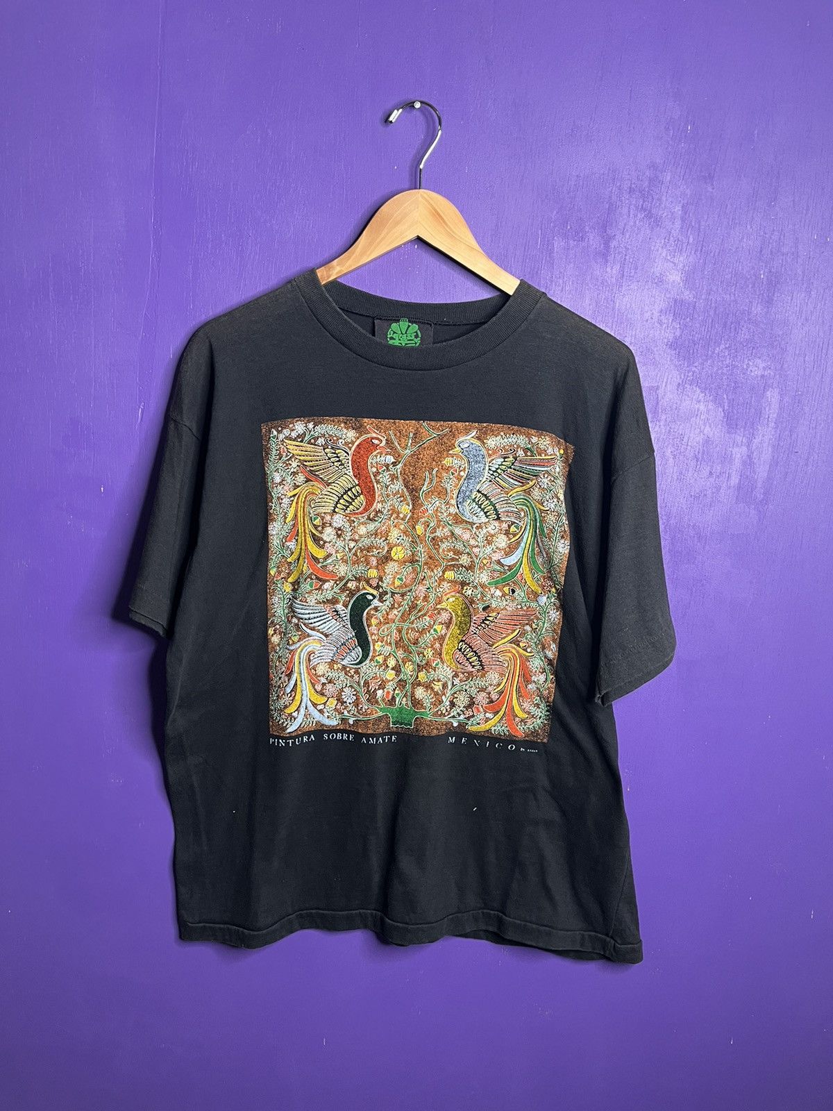 Other Vintage 90s Mexico Art Museum Birds Art T Shirt Hoodie, Sweatshirt | FlexRushtees.com