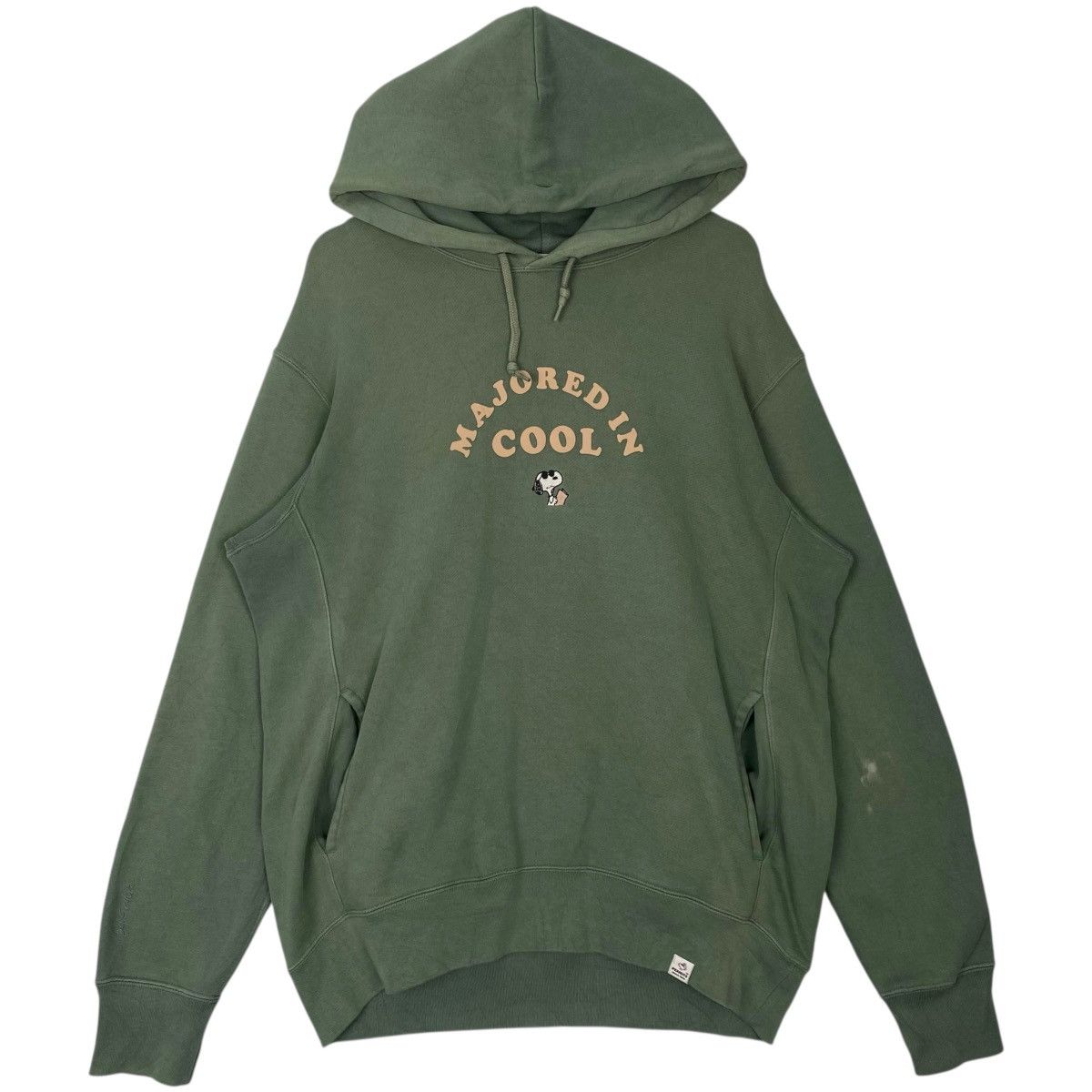 Vintage Peanuts Printed Hoodie Sweater Green Pullover Size L T-Shirts, Sweatshirt | FlexRushtees.com