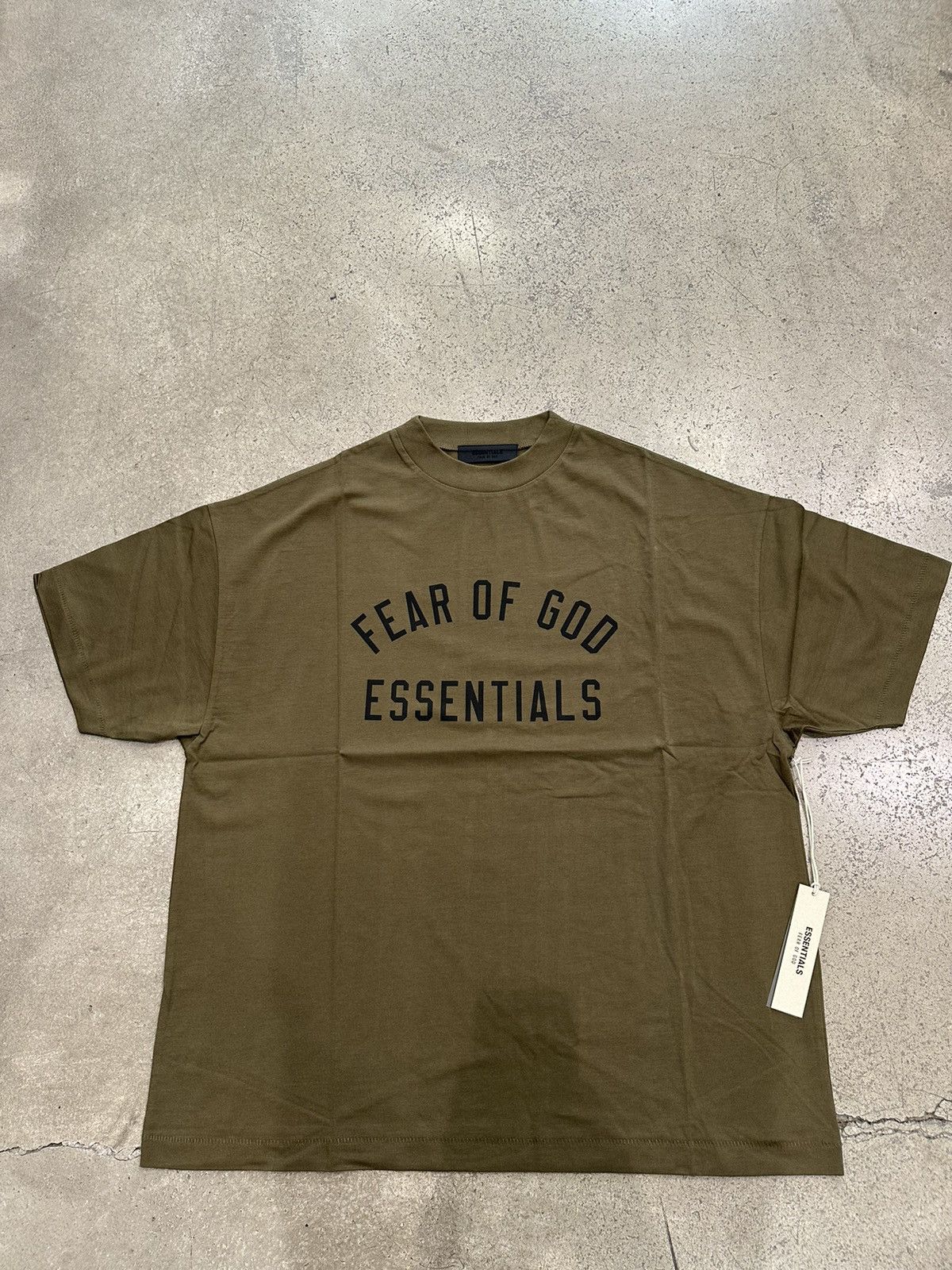 Essentials Jersey Crewneck T Shirt Olive Hoodie, Sweatshirt | FlexRushtees.com