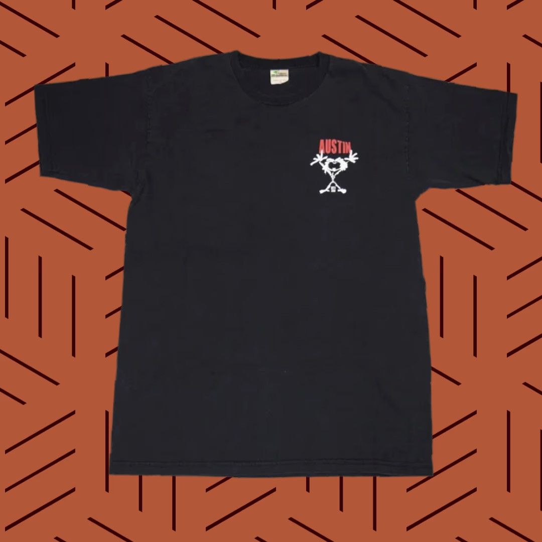 Vintage Pearl Jam Shirt Graphic Tee Black Adult L 2009 Austin Stickman Grunge Concert Hoodie, Sweatshirt | FlexRushtees.com