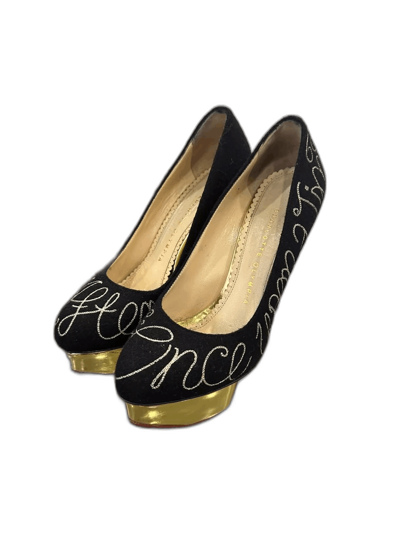 Olympia Charlotte Olympia Black Pattern Gold High Heels T-Shirts, Hoodie, Sweatshirt | AU16VibeMintTees.com