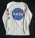 Vintage White Long Sleeve Nasa T Shirt Men S Medium
