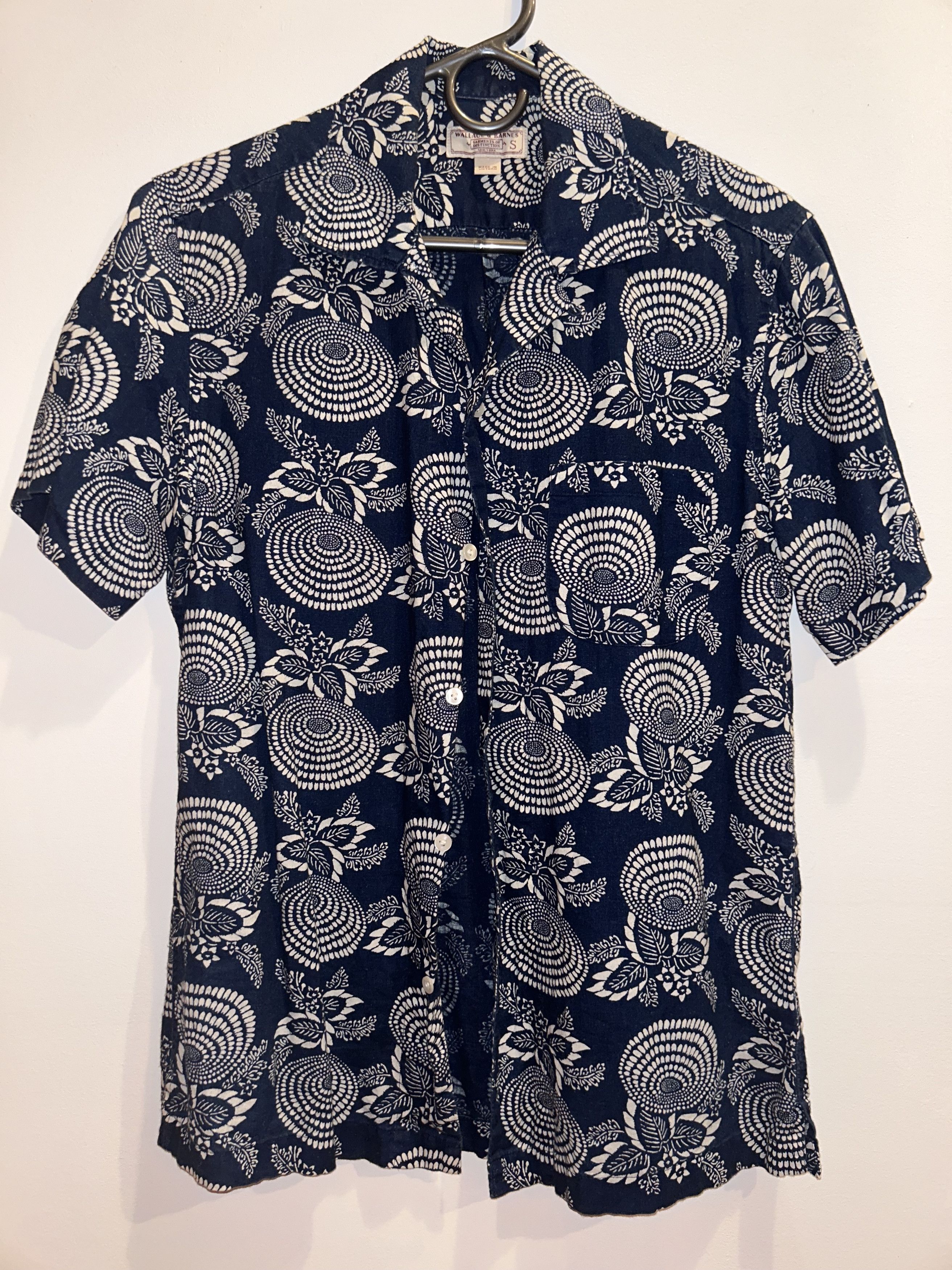 J Crew Trippy Indigo Print Shirt