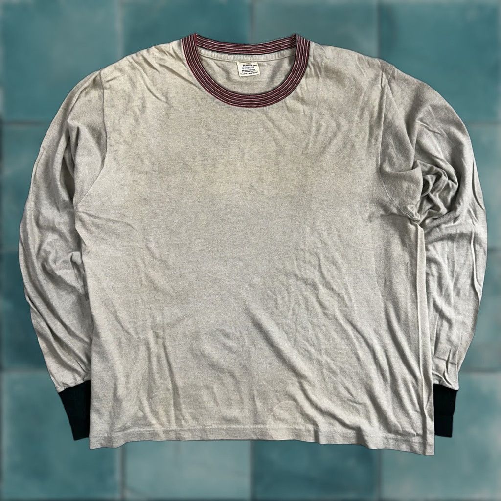 Jcpenney Vintage Penneys 60s Green Long Sleeve T Shirt Top L Rockabilly 1960s Mens Womens Unisex Adu