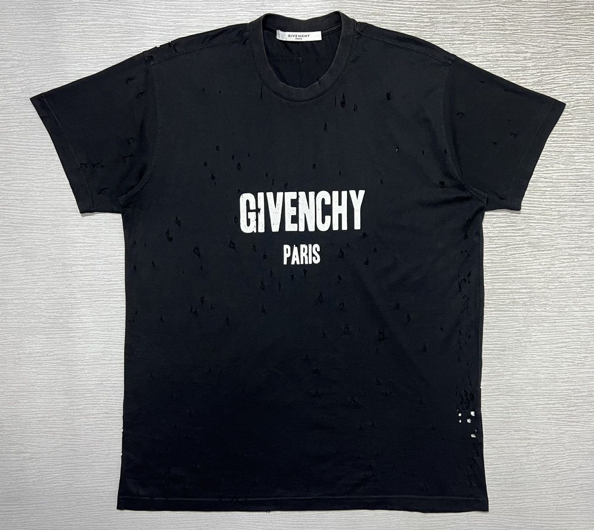 Givenchy Logo Print Distressed T Shirt Hoodie, Sweatshirt | FlexRushtees.com