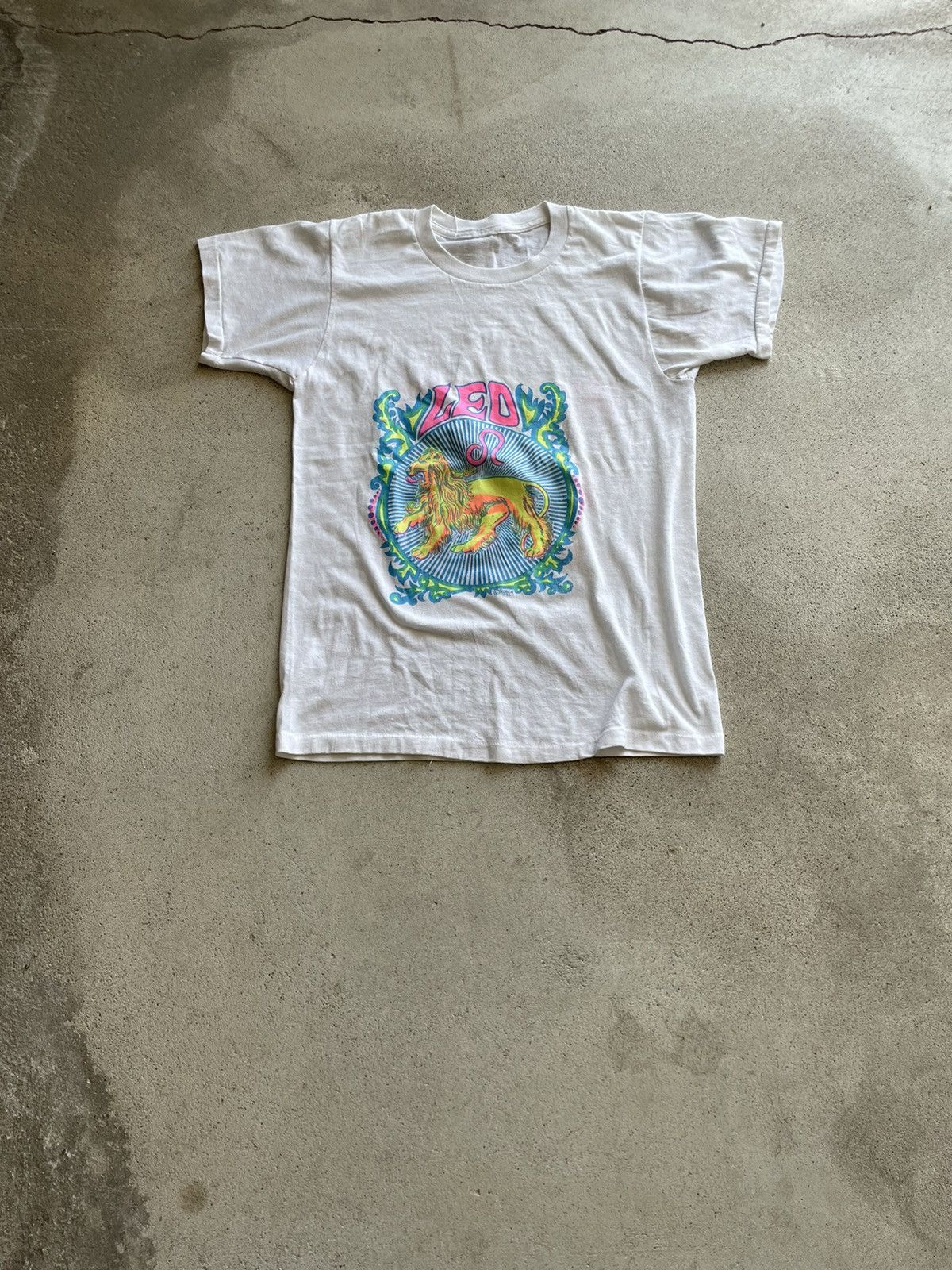 Vintage Leo Class Of 72 Psychedelic Transfer T Shirt