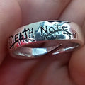 Japanese Brand Death Note Anime L Silver Tone Adjustable Ring Japan Manga