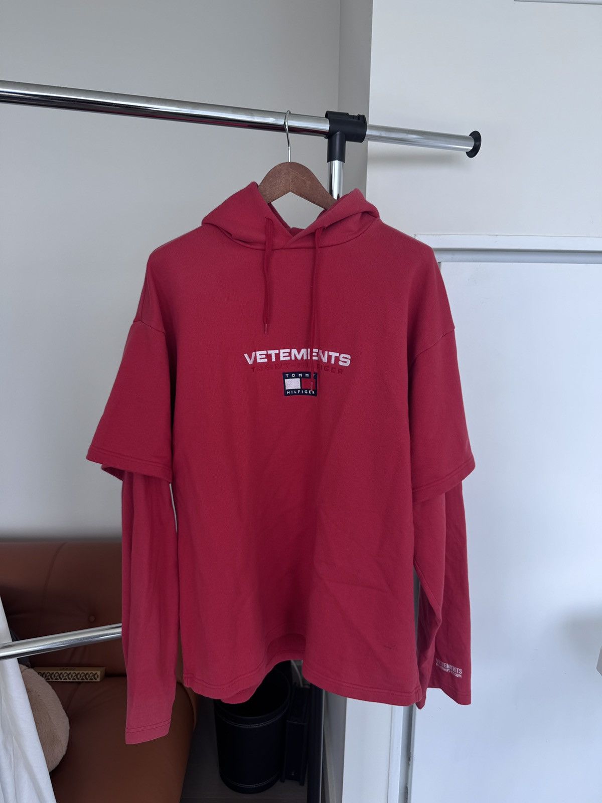 Vetements Tommy Hilfiger Demna 2018 Oversized Hoodie T-Shirts, Sweatshirt | FlexRushtees.com