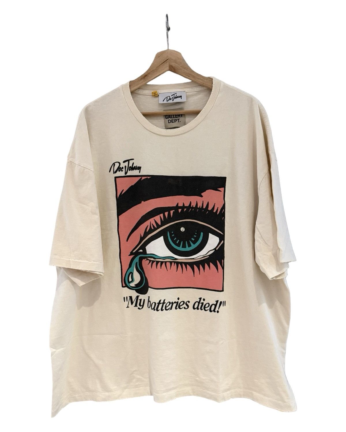 Dept Gallery Dept Doc Johnson My Batteries Died Pop Art Tee Hoodie, Sweatshirt | FlexRushtees.com