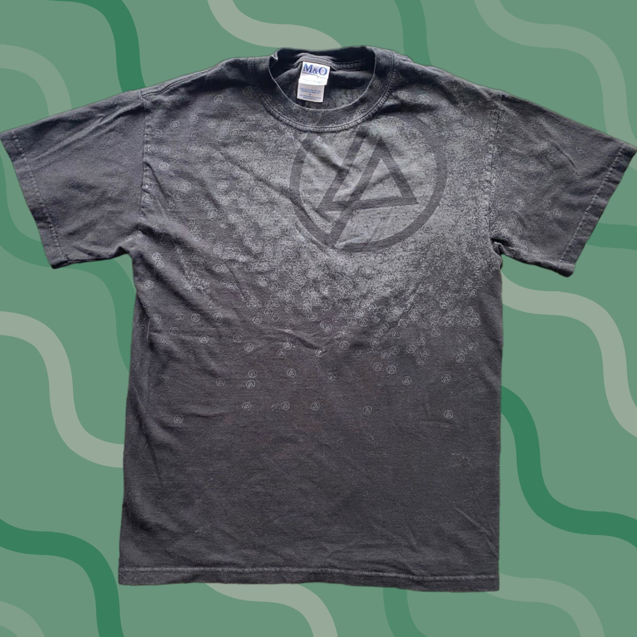 Vintage M O Knits T Shirt Men S S Linkin Park Logo Lp Black Short Sleeve Band Mens S Black Logo Shor Hoodie, Sweatshirt