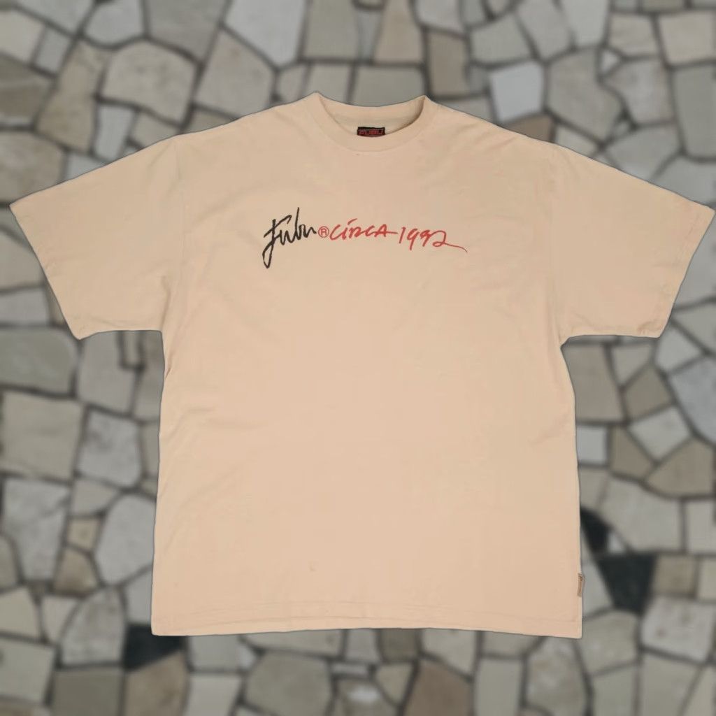 Vintage Fubu Beige Tee Shirt 2000s 2xl Unisex Short Sleeve Graphic Tee Shirt Beige 2xl Mens Wom