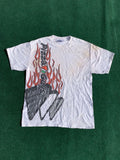 Vintage 90 S Pizza Guys Flame Tee Hoodie, Sweatshirt | FlexRushtees.com
