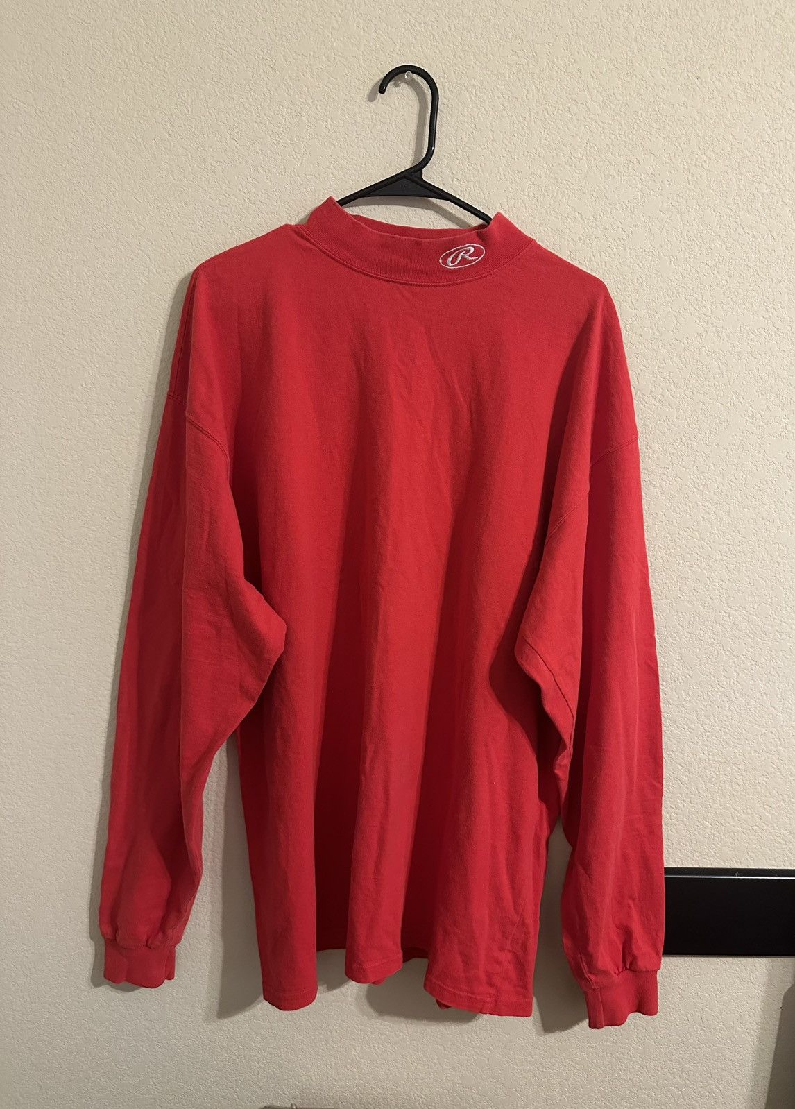 Russell Athletic Vintage Rawlings Baseball Turtleneck Long Sleeve Xl 90s