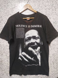 Rap Tees Vintage Martin Luther King Jr Violence Is Memorial T Shirt Hoodie, Sweatshirt | FlexRushtees.com
