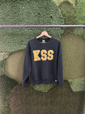 Vintage Russell Athletic Kss Spellout Black Crewneck Medium