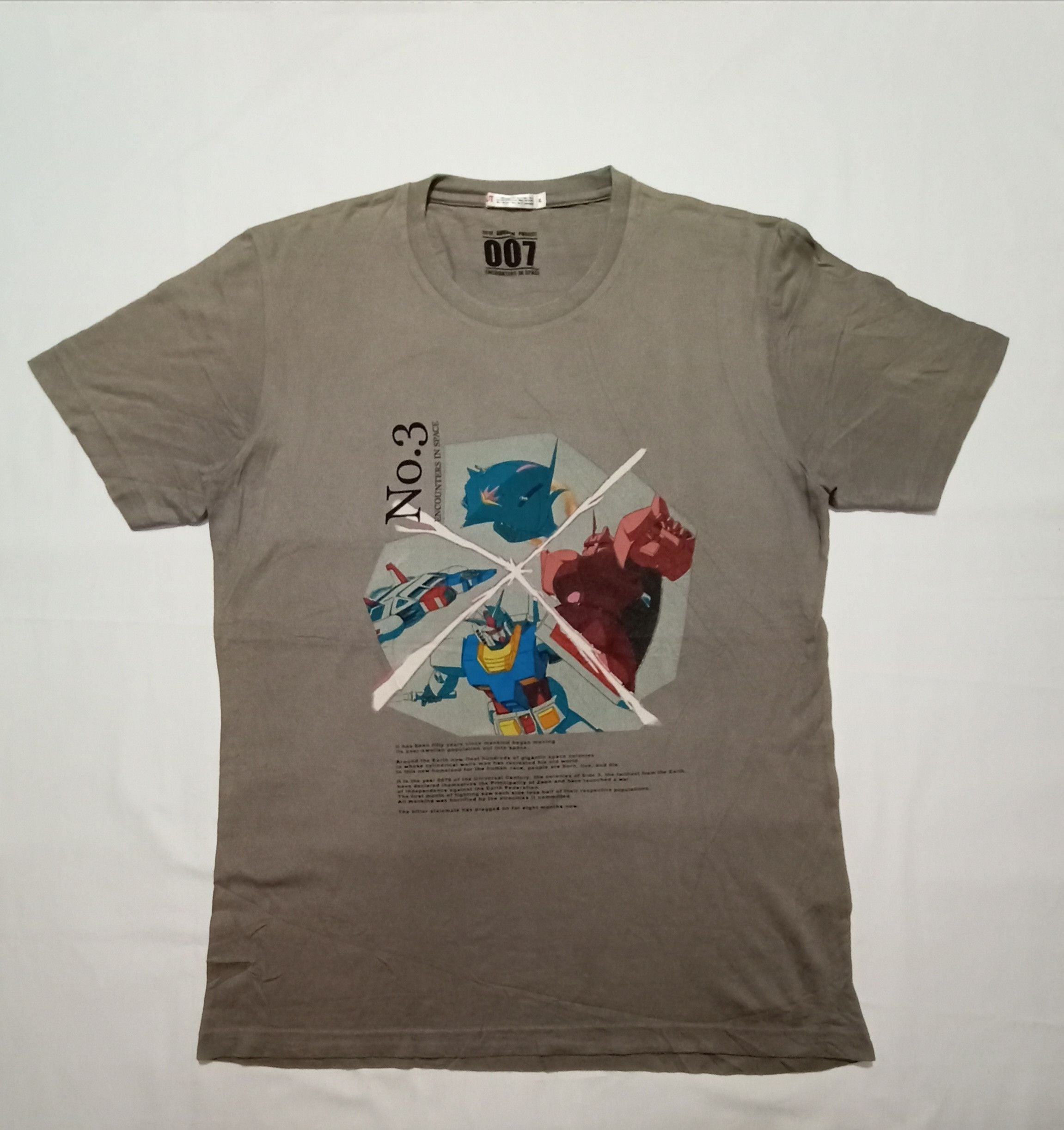 Anime Gundam Encounters In Space Tee Big Print Cover Tee