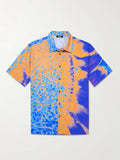 Msftsrep Printed Acid Tie Ss Trippy Summer Shirt Orange