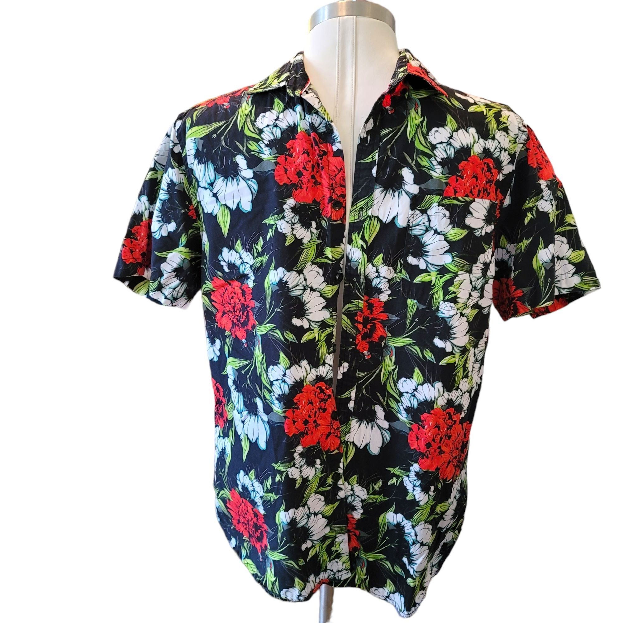 Other Zip Code Ricky Bingh Spring Blooms Hawaiian Shirt Mens Large